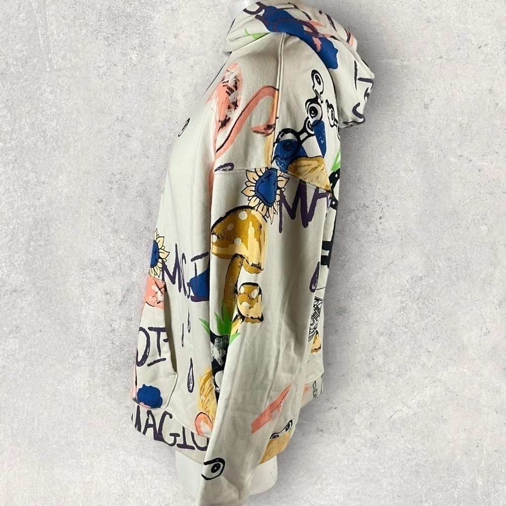 No Boundaries Hoodie Mens XL Streetwear Hip Hop Trippy Mushroom Skater R1 - Picture 4 of 10